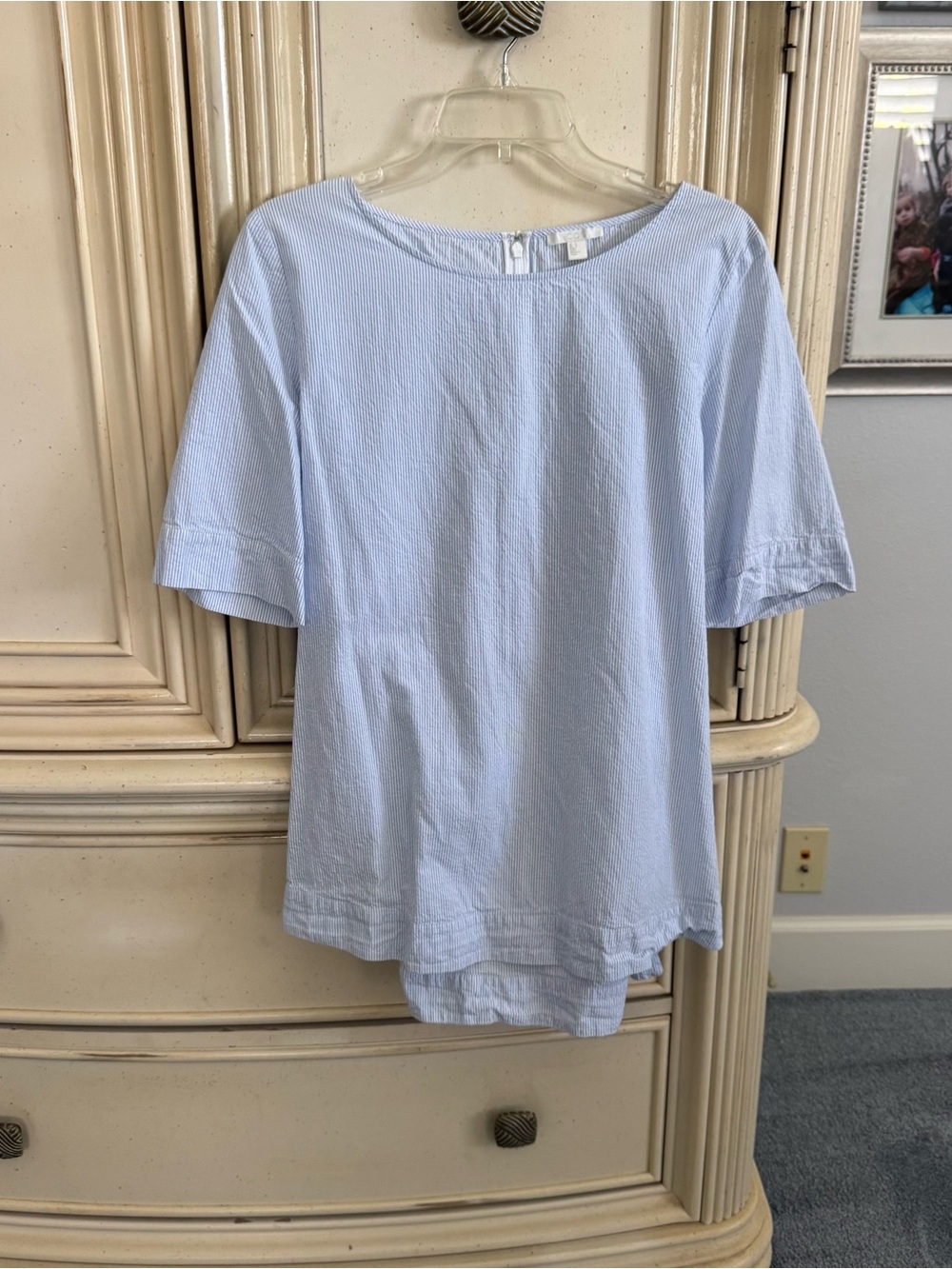 COS Light Blue Short Sleeve Tunic Top
